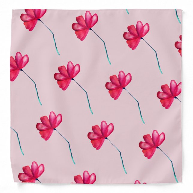 Pink Flower Bandana (Front)
