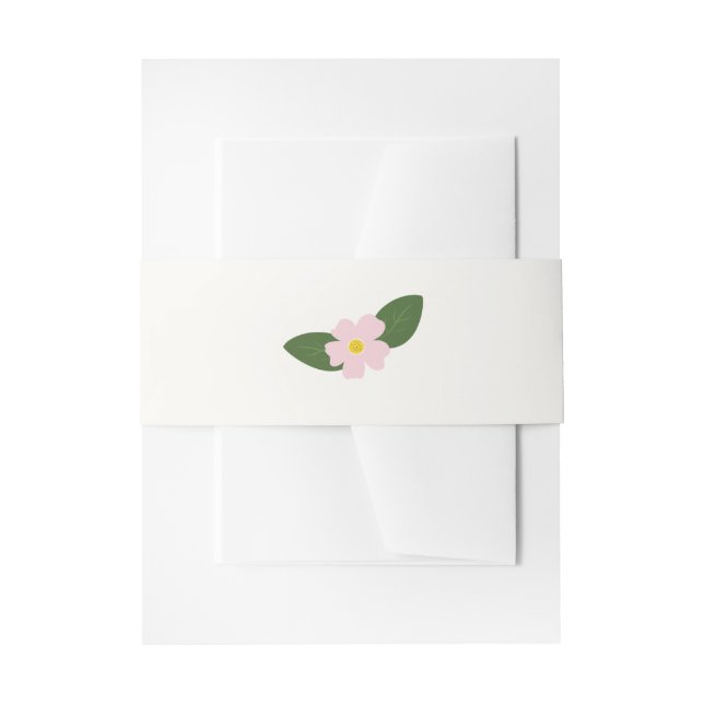 Pink Flower Belly Band Wedding (Front Example)