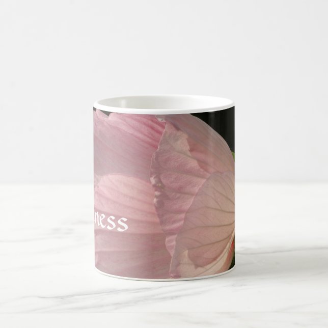 Pink Flower Blossom Close-up Kindness Photo Mug (Center)