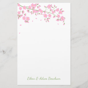 Pink flower blossom Wedding Stationery