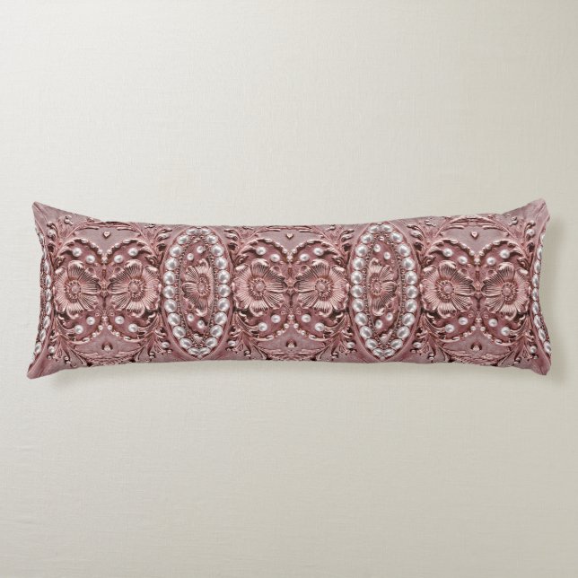 Pink Flower Body Pillow (Front)