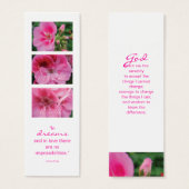 Pink Flower Bookmark Gift (Front & Back)