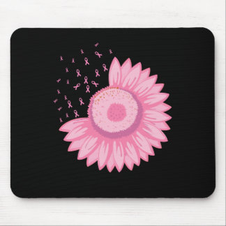Pink Flower Breast Cancer Awareness Mouse Pad