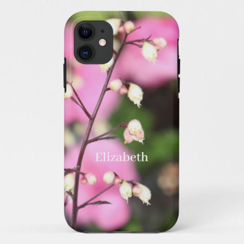 Pink Flower Buds Photograph iPhone 11 Case