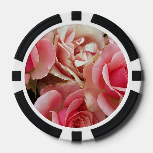 Pink Flower Bundle Poker Chips