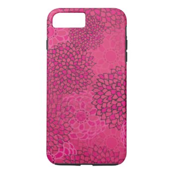 Pink Flower Burst Design Iphone 8 Plus/7 Plus Case by greatgear at Zazzle