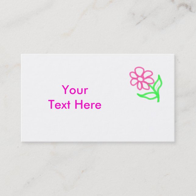Pink Flower Business Card (Front)