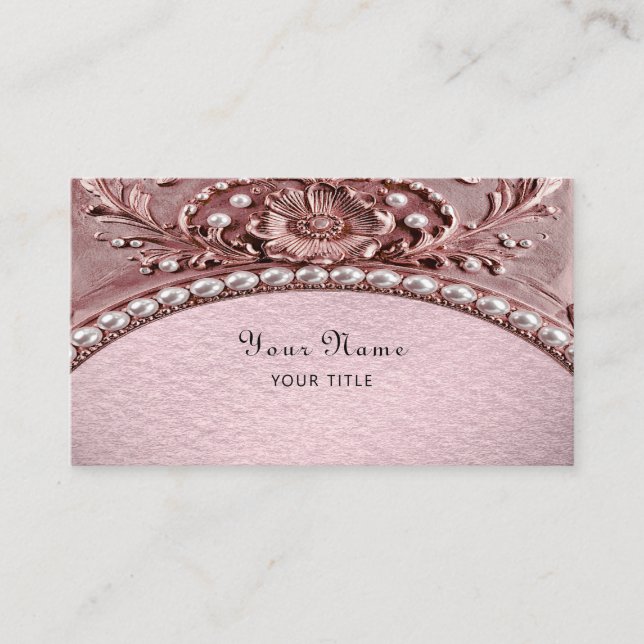 Pink Flower Business Card (Front)