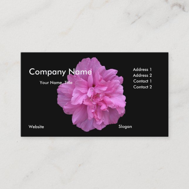 Pink Flower Business Card (Front)