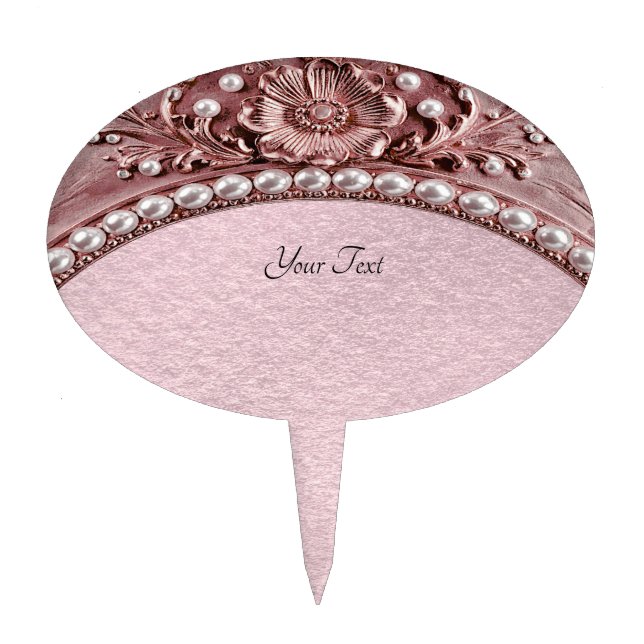 Pink Flower Cake Topper (Front)