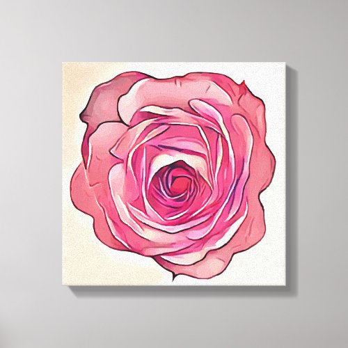 Pink flower canvas print