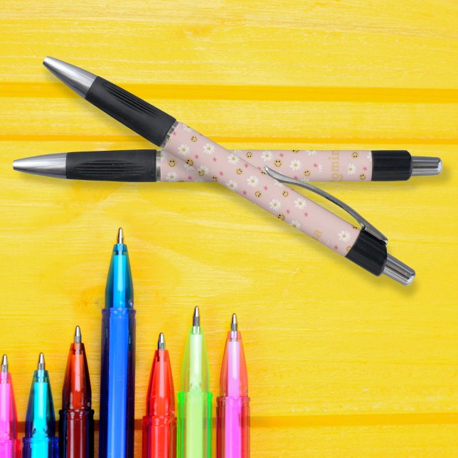 Pink flower Colorful retro pattern personalized Pen (Pink flower Colorful retro pattern personalized Pen)