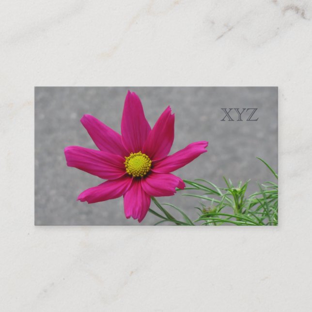 Pink Flower custom business cards (Front)