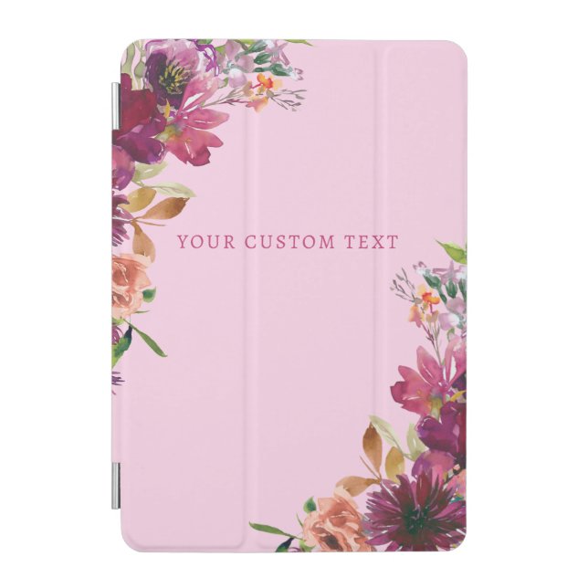 Pink Flower Custom  iPad Mini Cover (Front)