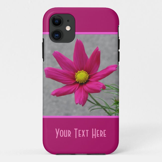 Pink Flower custom  iPhone case-mate Case (Back)