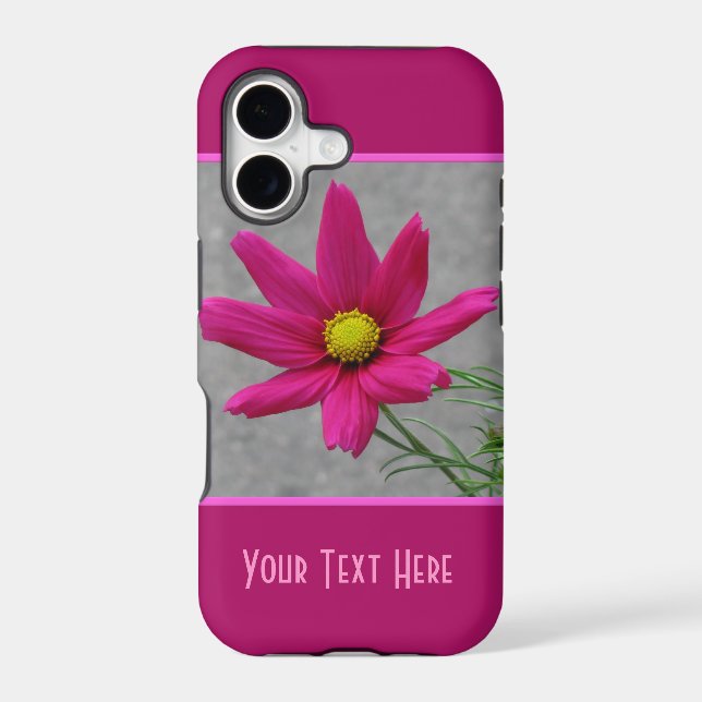 Pink Flower custom  iPhone case-mate Case (Back)