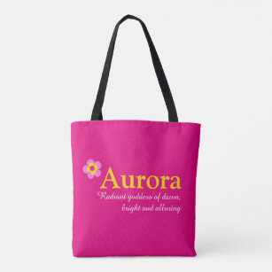 Name Meaning Personalized Canvas Tote Bag - Large