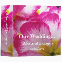 Pink Flower Custom Wedding Photo Binder