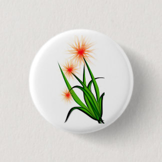pink flower design button