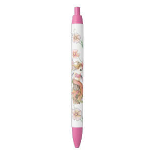 Pink Flower Fairy Fantasy Art Pen