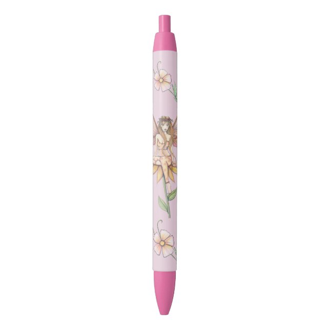 Pink Flower Fairy Fantasy Art Pen (Front Vertical)