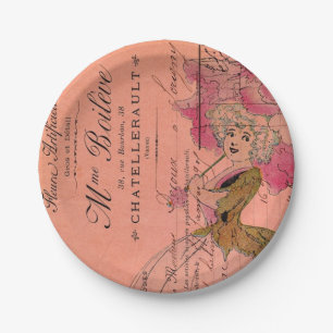 Pink Flower Fairy Paper Plates