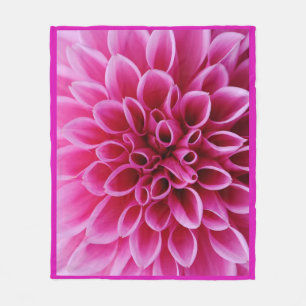 Pink Flower Fleece Blanket Medium