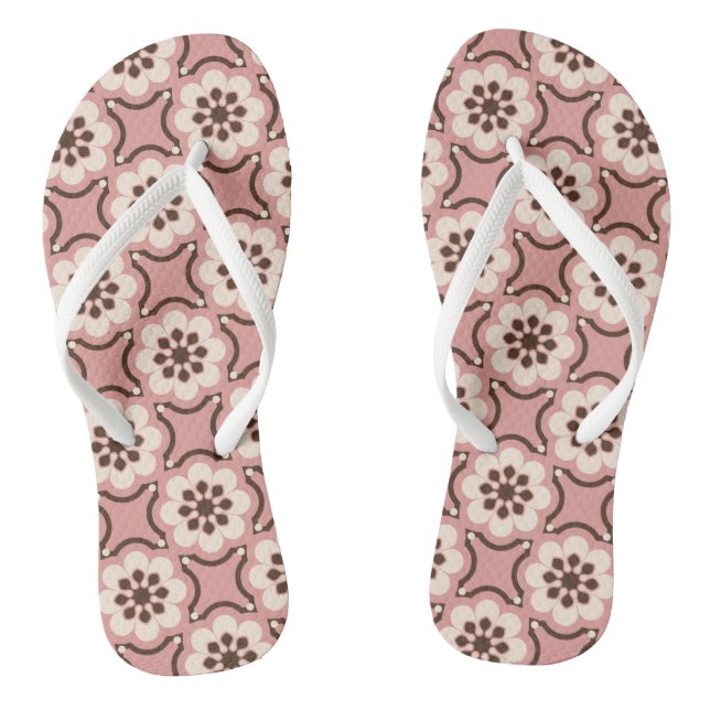 Pink flower flip flops (Footbed)
