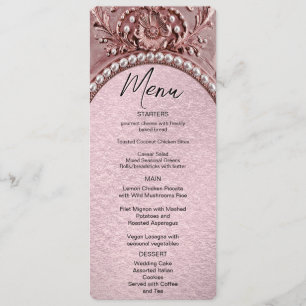 Pink Flower Floral Menu