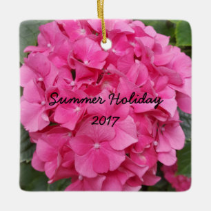 Pink Flower Floral Photography Nature Ceramic Ornament