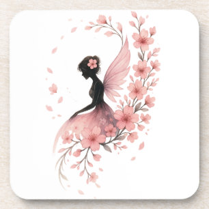 Pink Flower Flower Fairy of Sakura Beverage Coaster