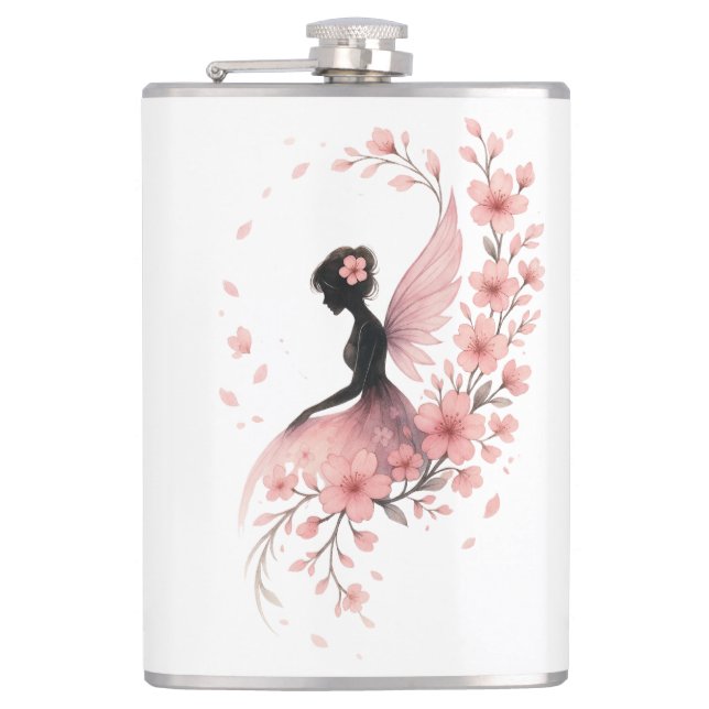 Pink Flower Flower Fairy of Sakura Flask (Front)