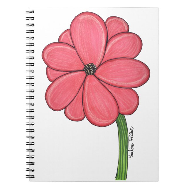 Pink Flower Full Notebook (Front)