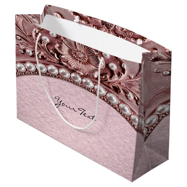 Pink Flower Gift Bag (Back Angled)