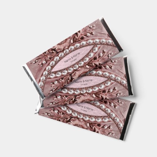 Pink Flower Hershey Bar Favors