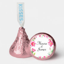 Pink Flower Hershey's Candy Favors