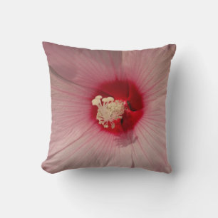 Pink Flower Hibiscus Photo Throw Cushion