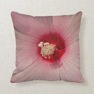 Pink Flower Hibiscus Photo Throw Cushion