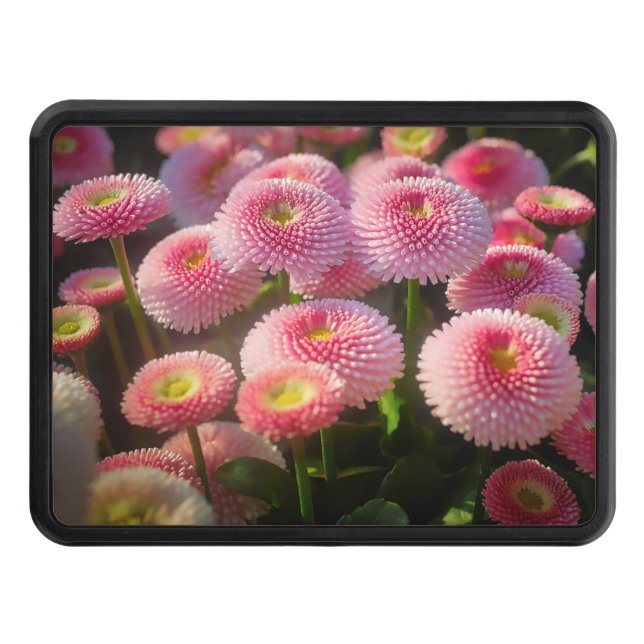 Pink Flower Hitch Cover 2" Receiver (Front)