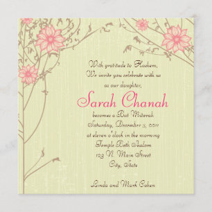 Pink Flower Invitation
