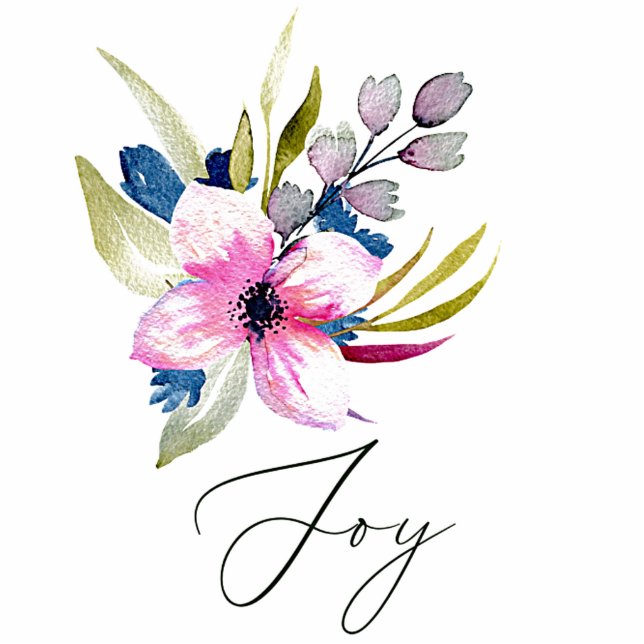 Pink flower joy magnet (Front)