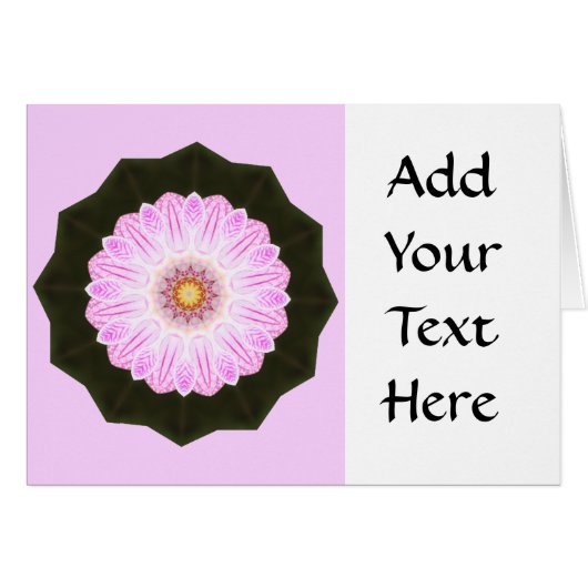 Pink Flower Kaleidoscope Abstract Art Graphic (Front Horizontal)