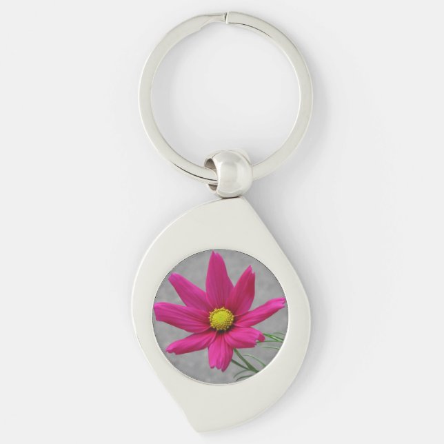 Pink Flower key chain (Front)
