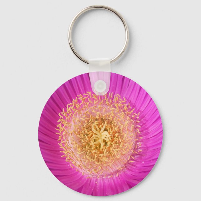Pink Flower Keychain (Front)