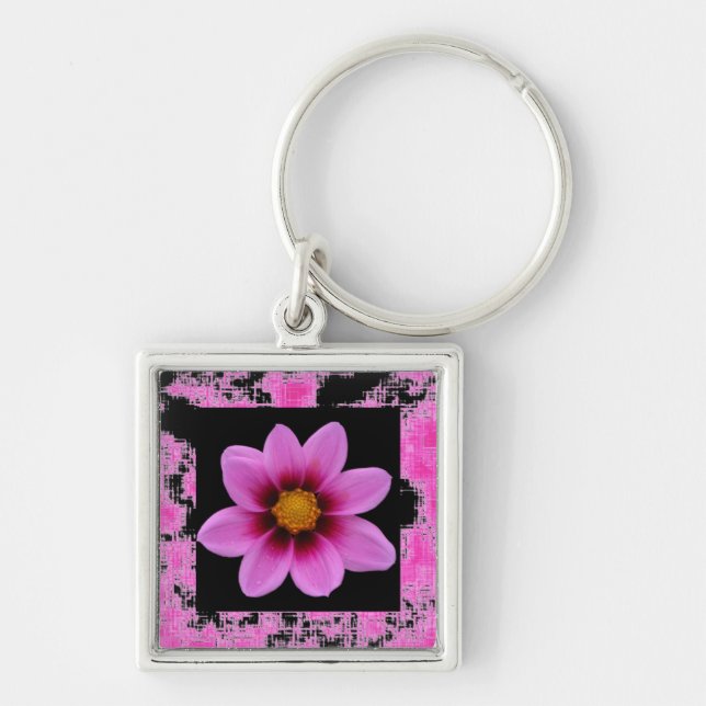 Pink Flower Keychain (Front)