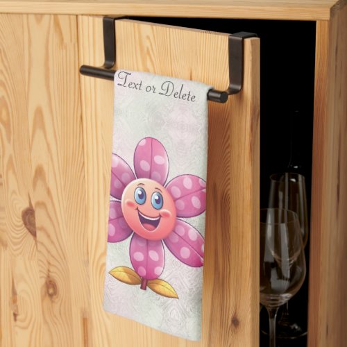 Pink Flower Kitchen Towels