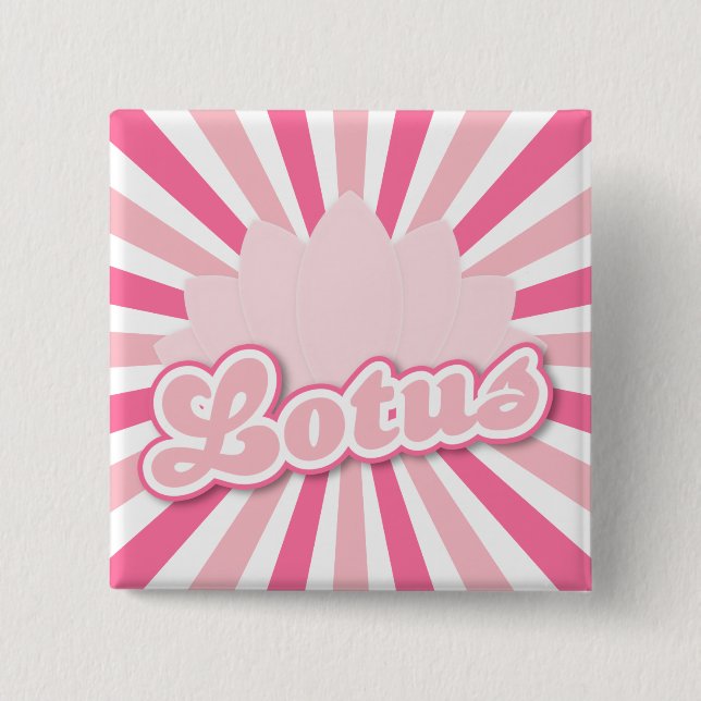Pink Flower Lotus Button (Front)