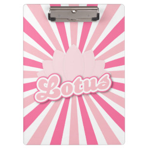 Pink Flower Lotus Clipboard