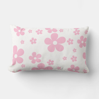 Pink Flower Lumbar Pillow
