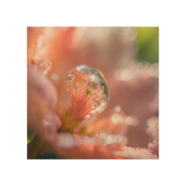Pink Flower Macro Shot Wall Decor  (Front)